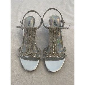 sliver slippers high heel shoes Sparkles Shiny
